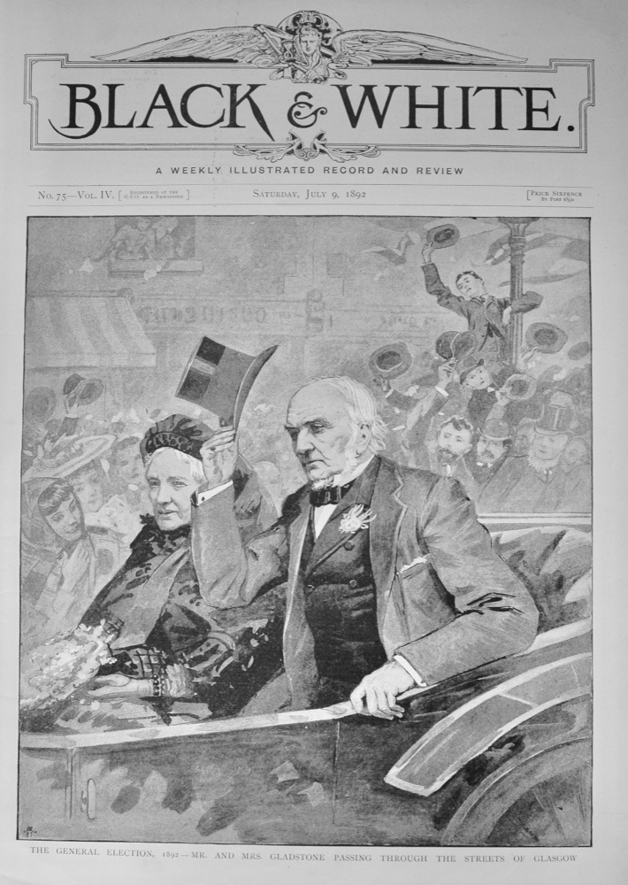 Mr and Mrs Gladstone passing through the Streets of Glasgow