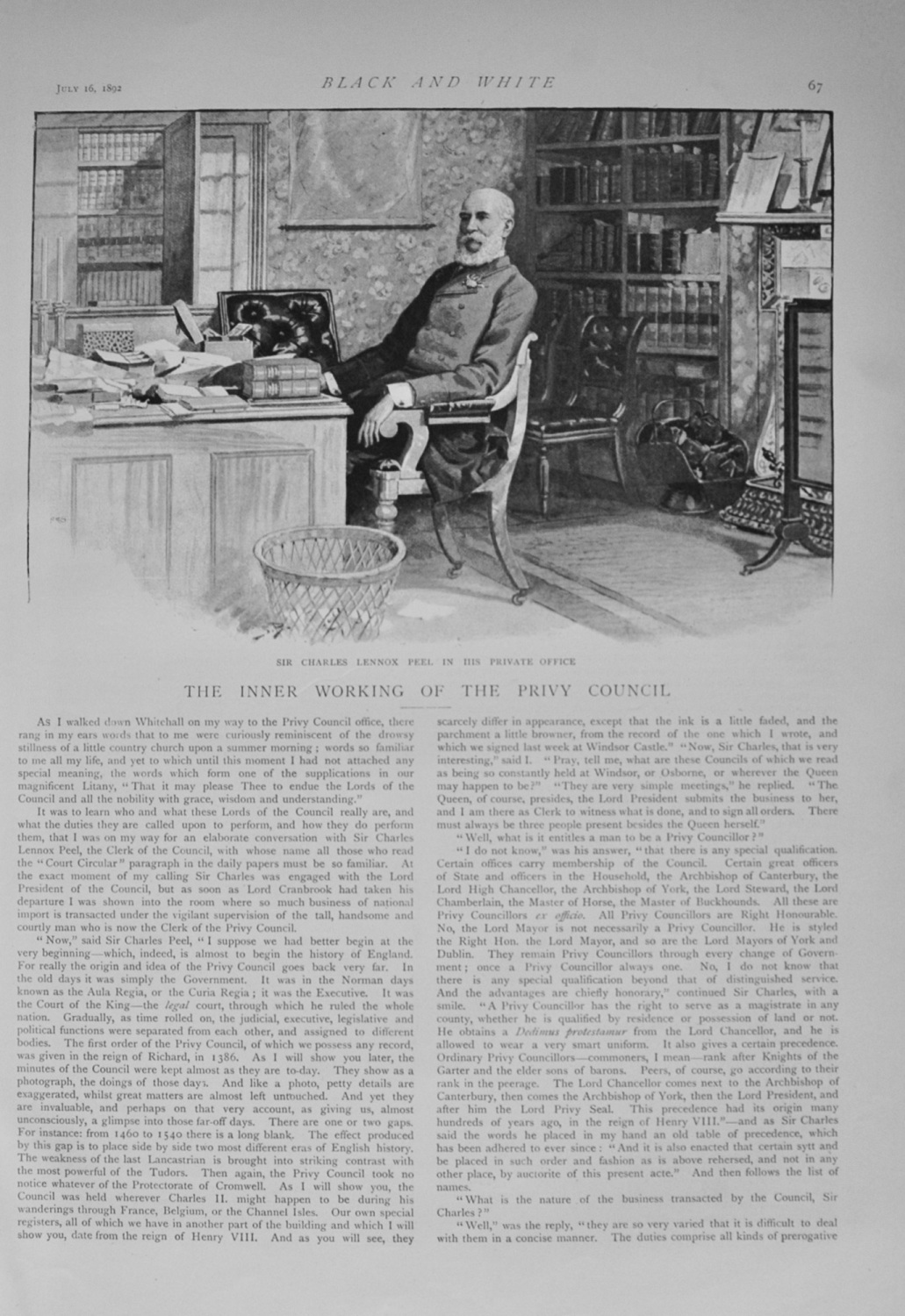 The Inner Working of the Privy Council - 1892