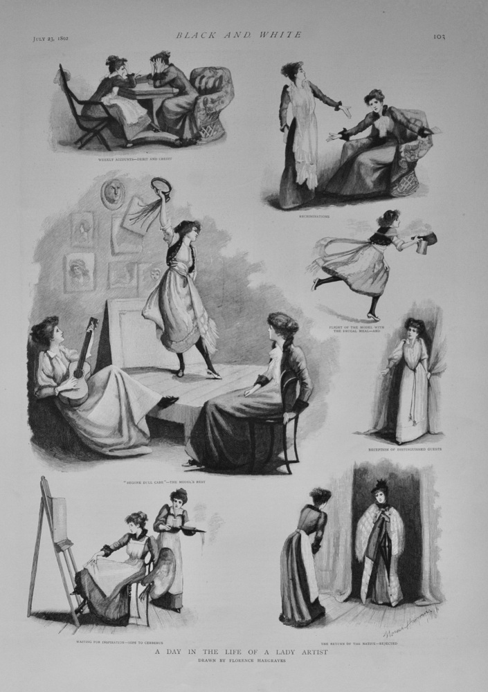 A Day in the Life of a Lady Artist - 1892