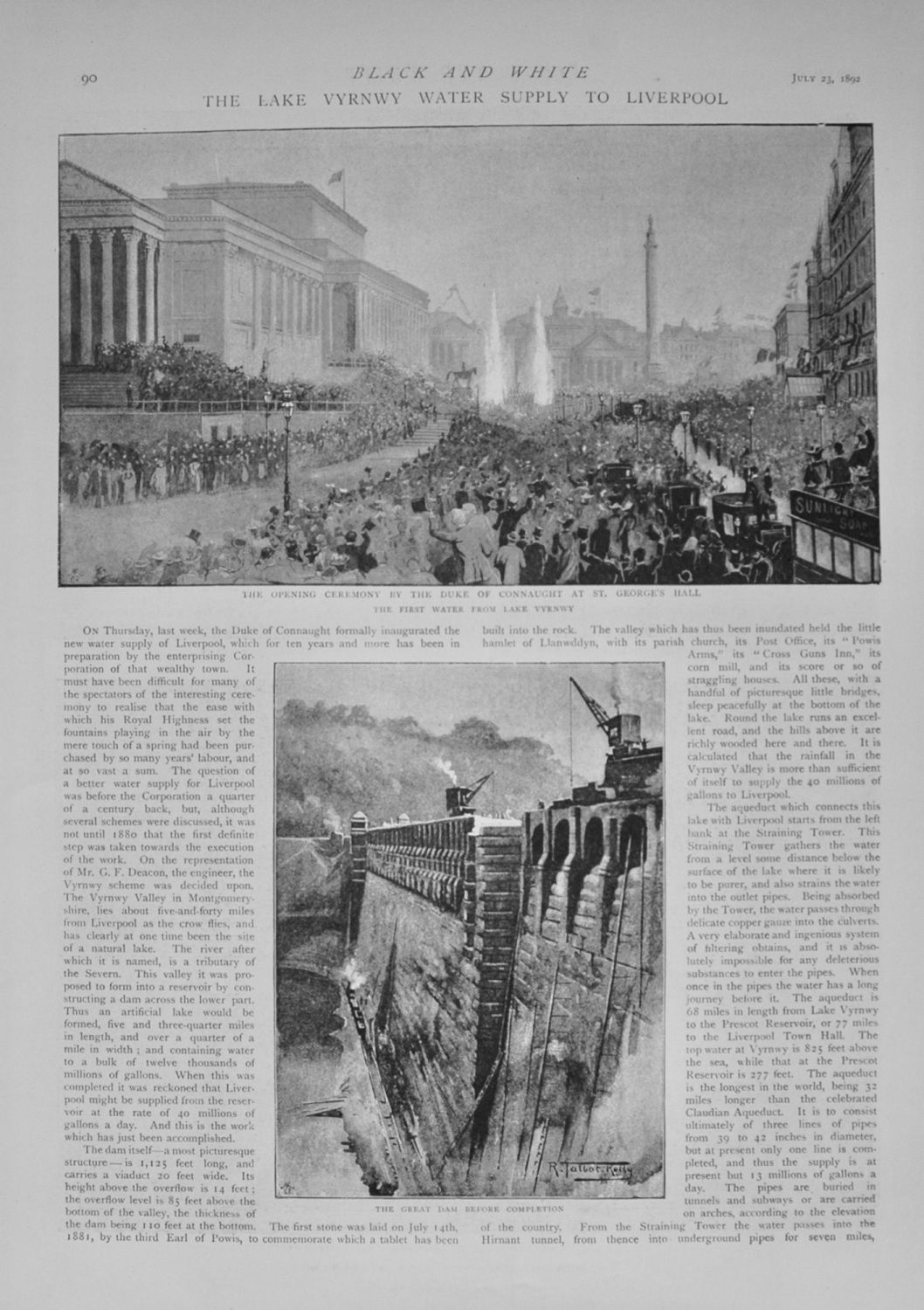 The Lake Vyrnwy Water Supply to Liverpool - 1892
