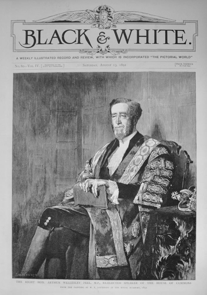 The Right Hon Arthur Wellesley Peel, M.P.