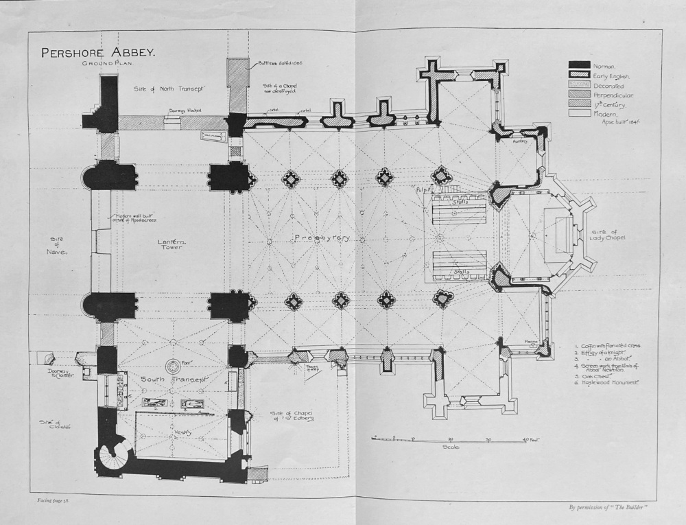 Pershore Abbey. 1925.