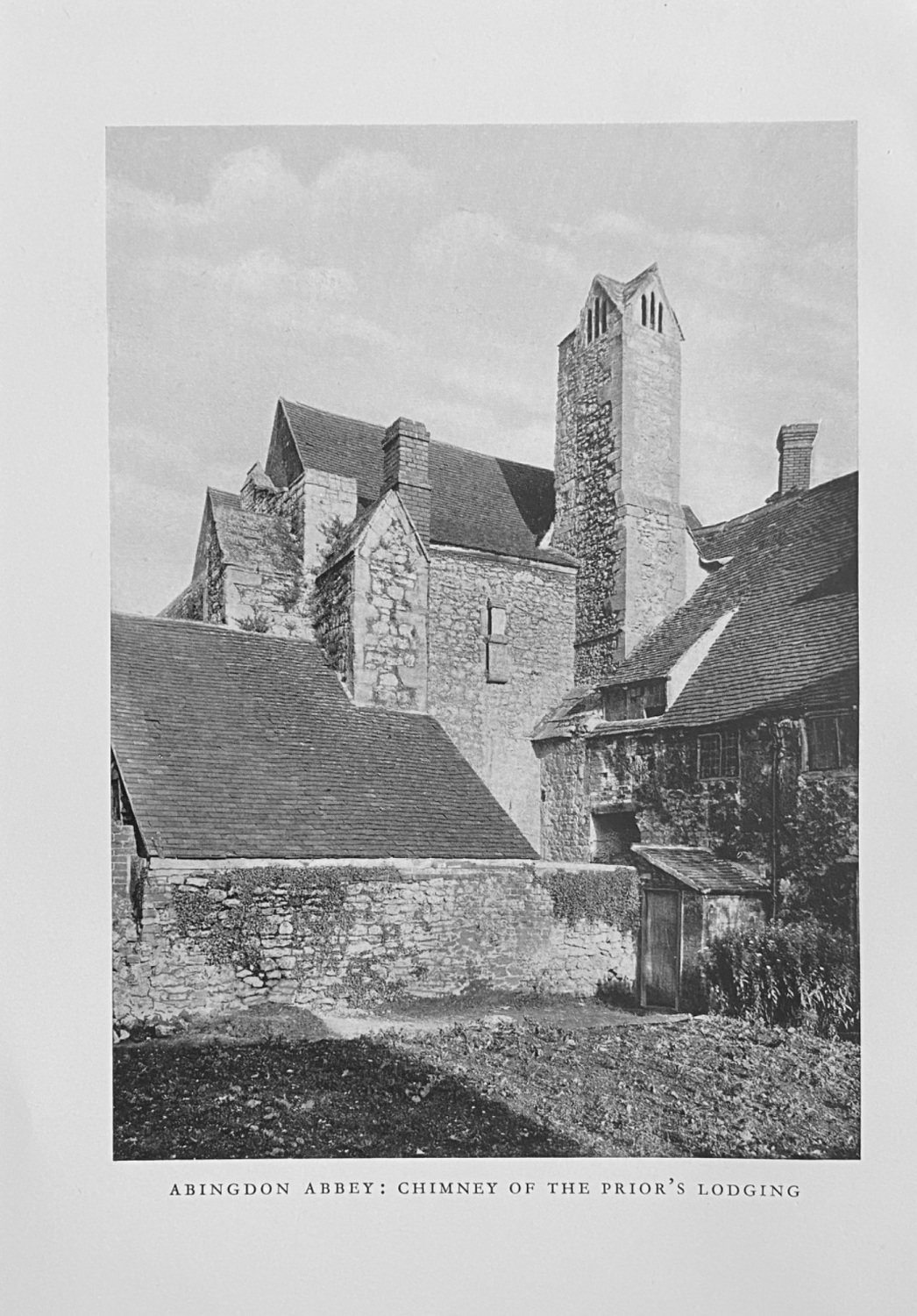 Abingdon Abbey : Chimney of the Prior's Lodging.  1925.