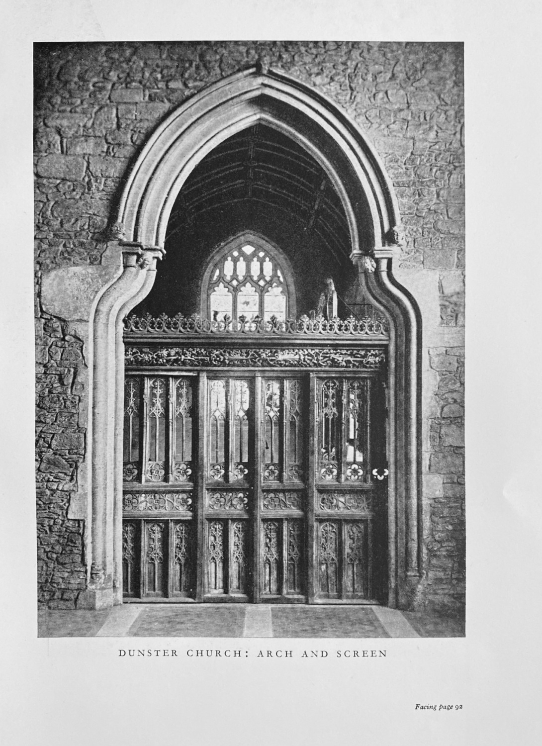 Dunster Church :  Arch and Screen.  1925.