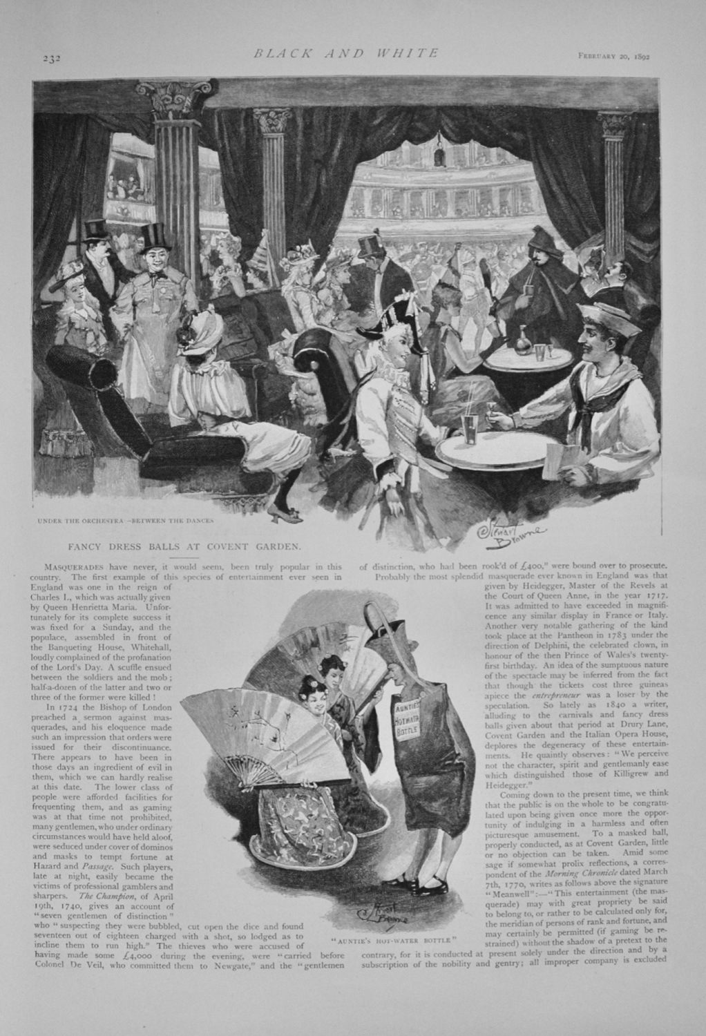 Fancy Dress Balls at Covent Garden - 1892