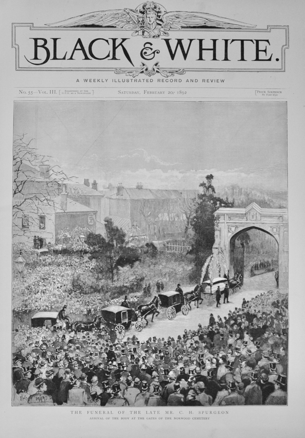 The Funeral of the Late Mr C H Spurgeon - 1892