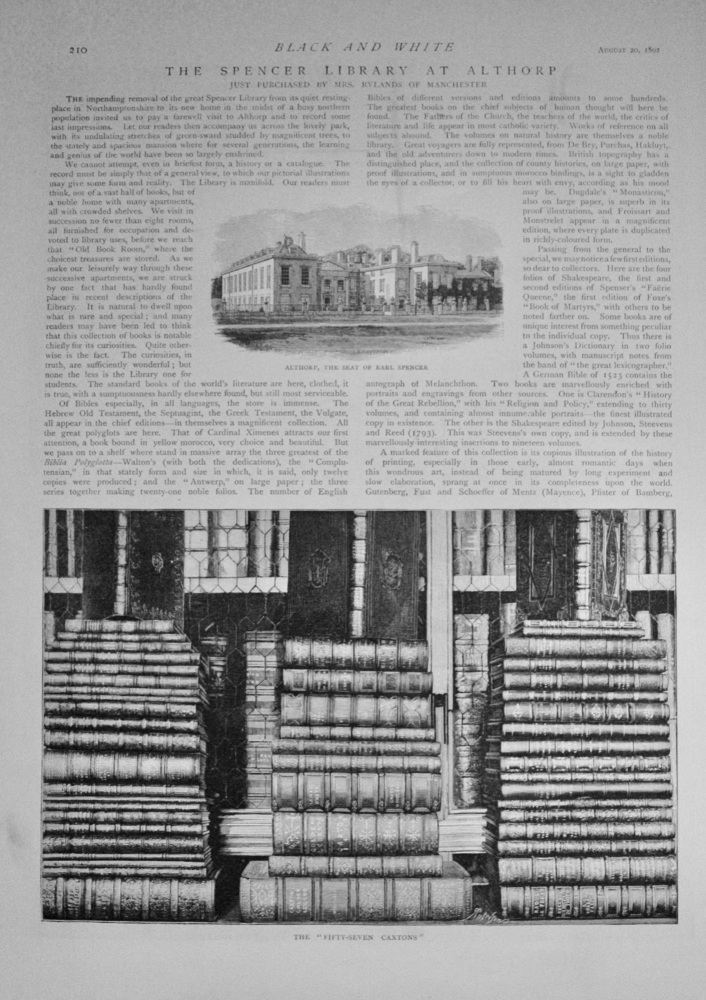 The Spencer Library at Althorp