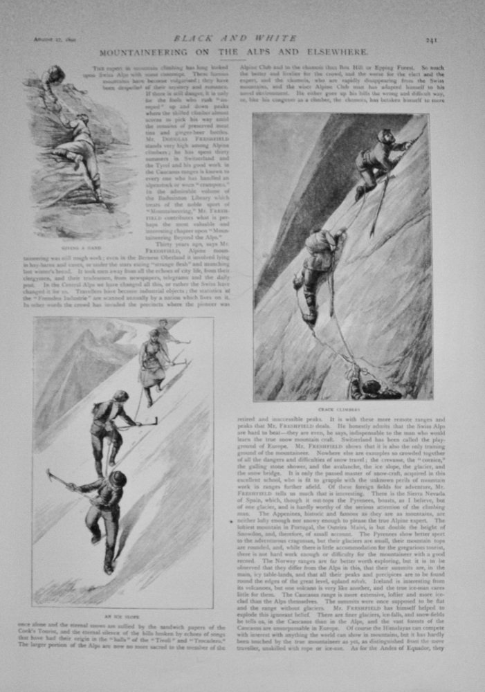 Mountaineering on the Alps and Elsewhere