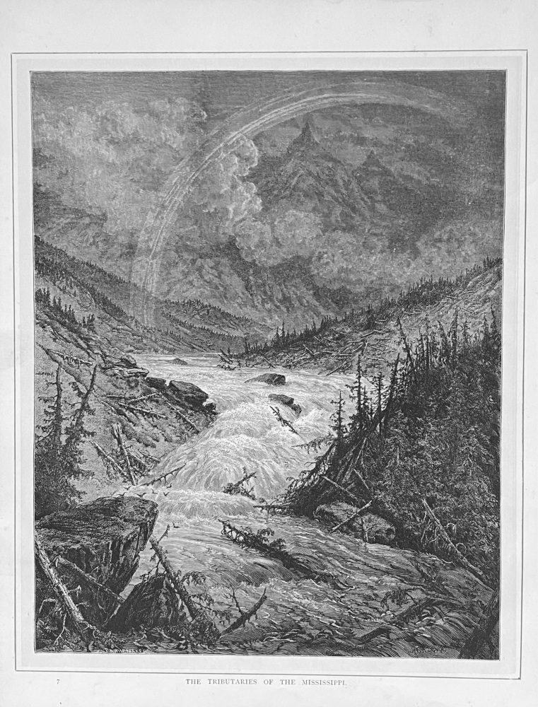 The Tributaries of the Mississippi.  1890c.