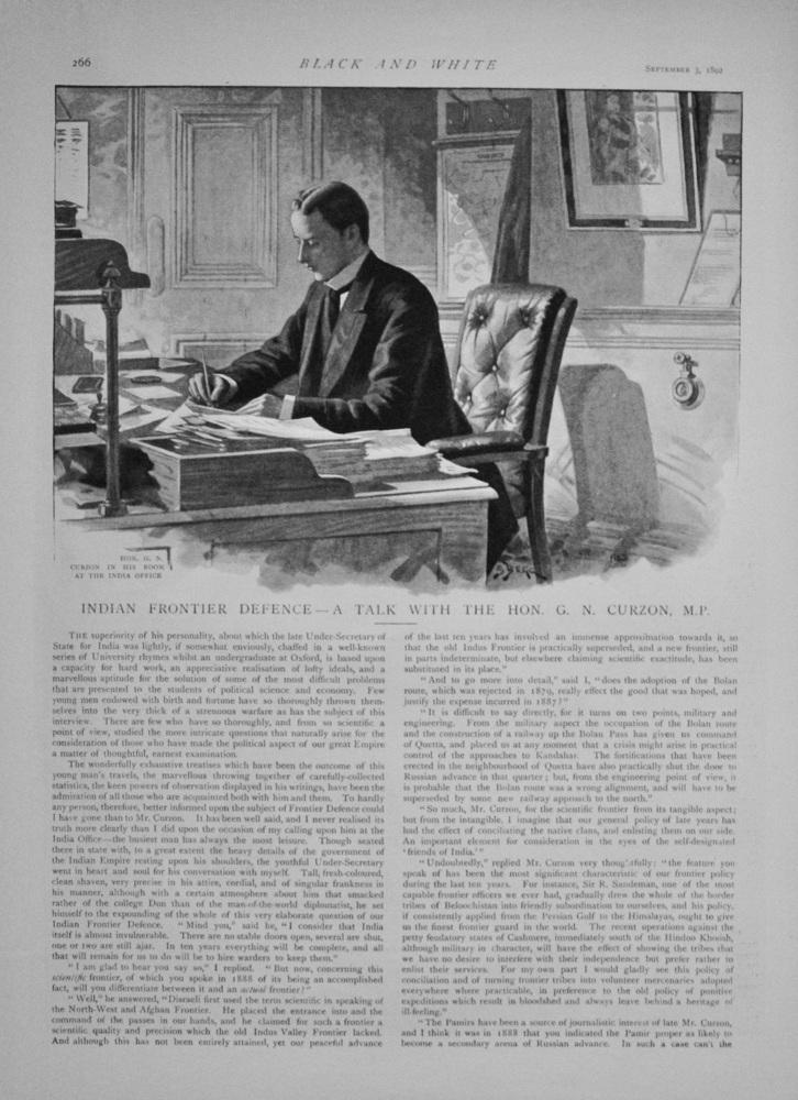 The Hon G N Curzon, M.P.