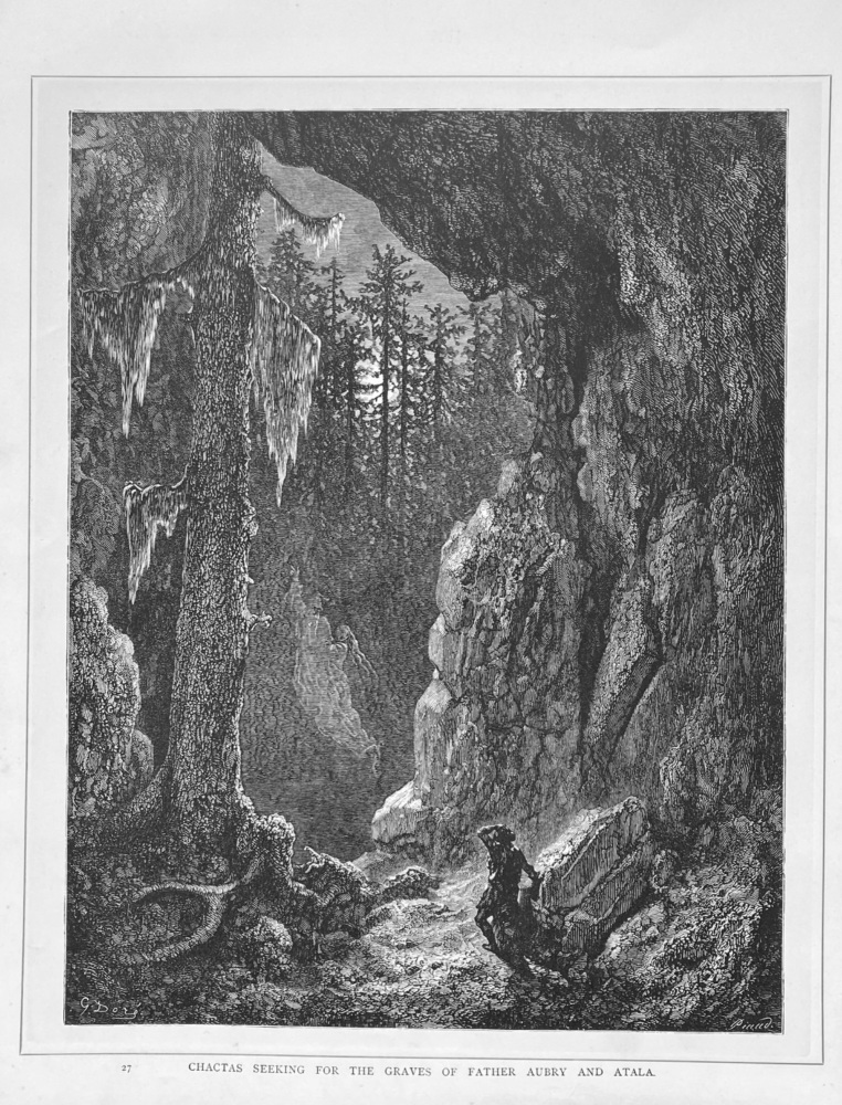 Chactus seeking for the Graves of Father Aubry and Atala.  1890c.