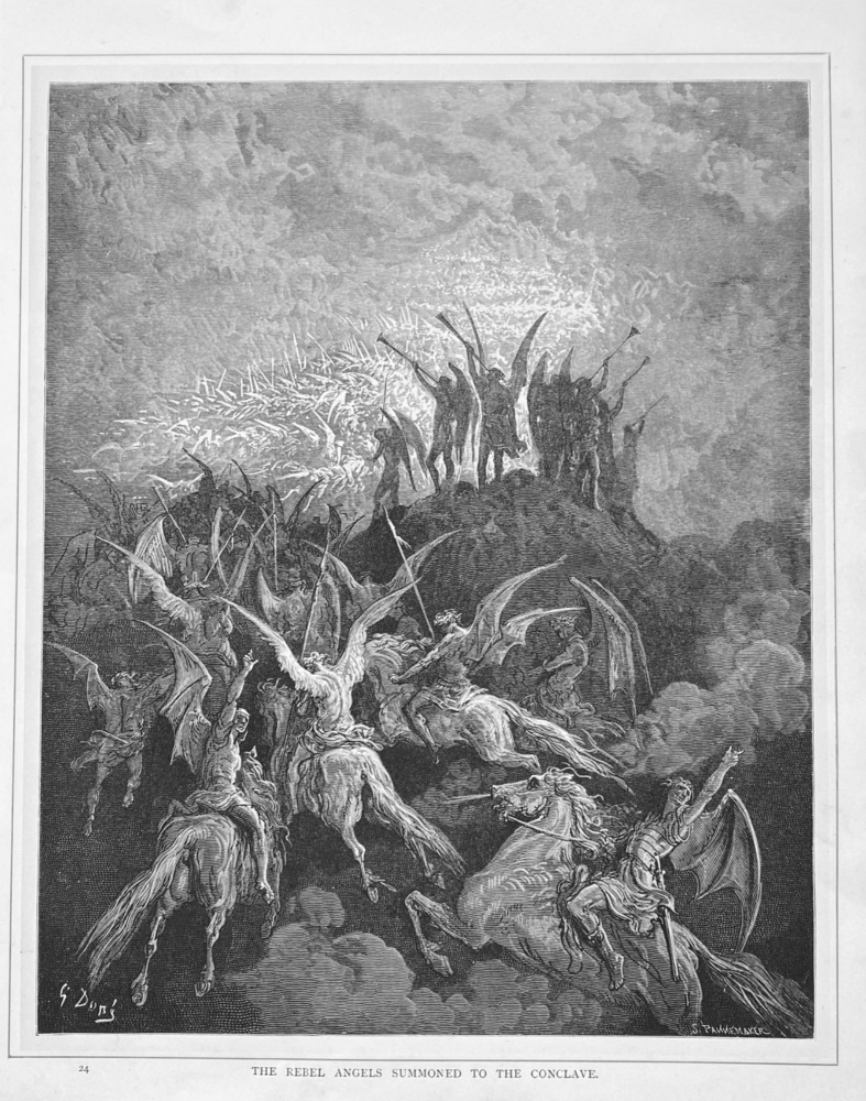 The Rebel Angels Summoned to the Conclave.  1890c.