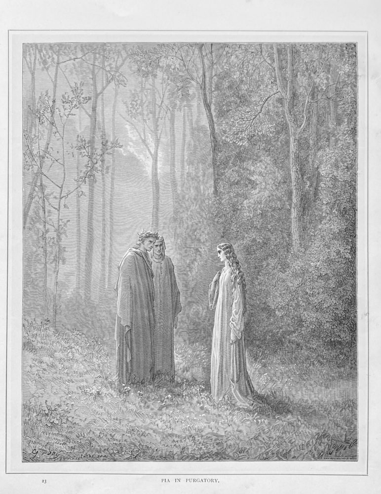 Pia in Purgatory. 1890c.