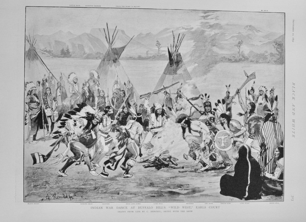 Indian War Dance at Buffalo Bill's "Wild West," Earls Court - 1892