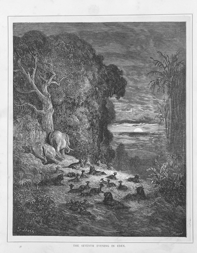 The Seventh Evening in Eden.  1890c.