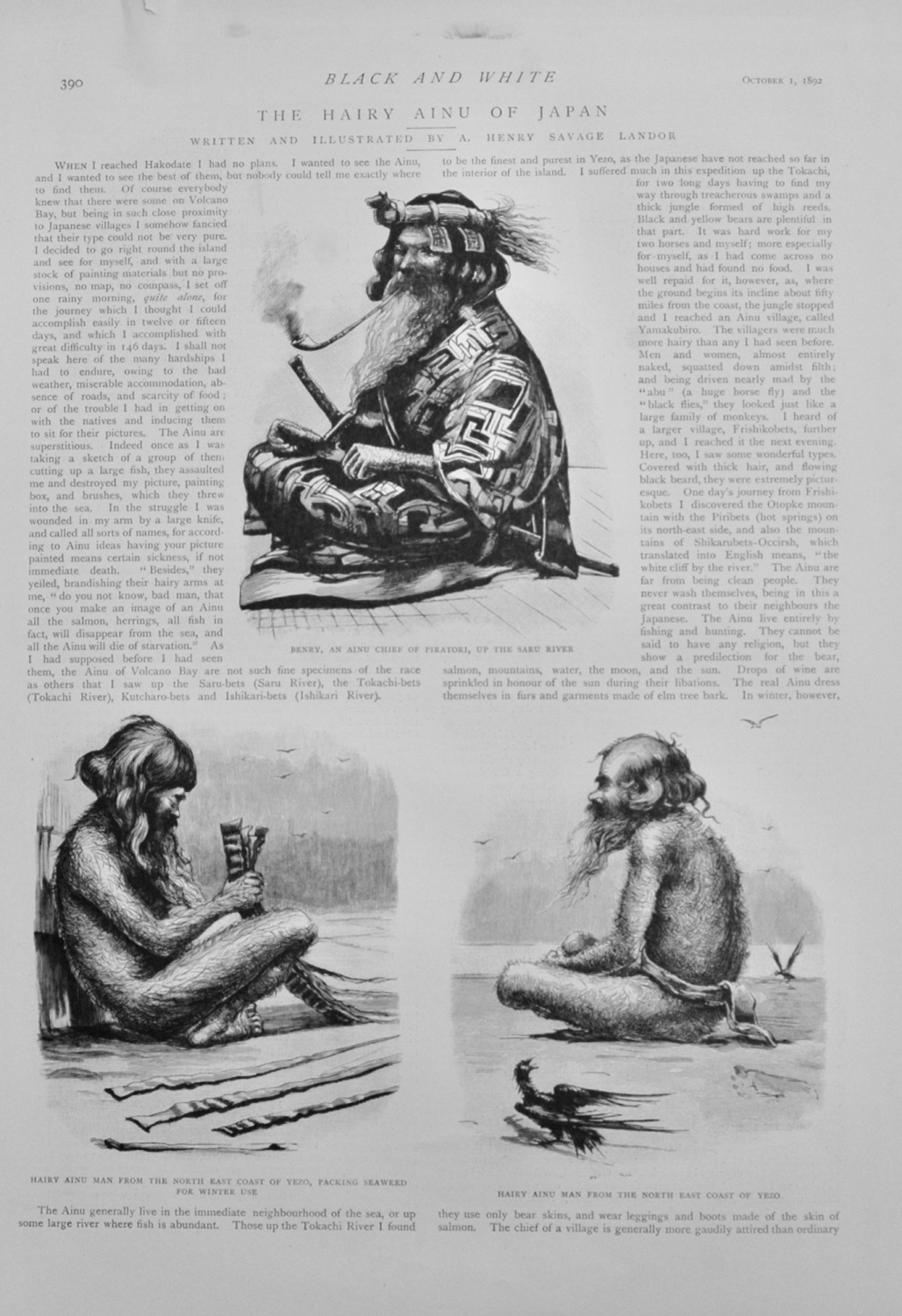 The Hairy Ainu of Japan - 1892