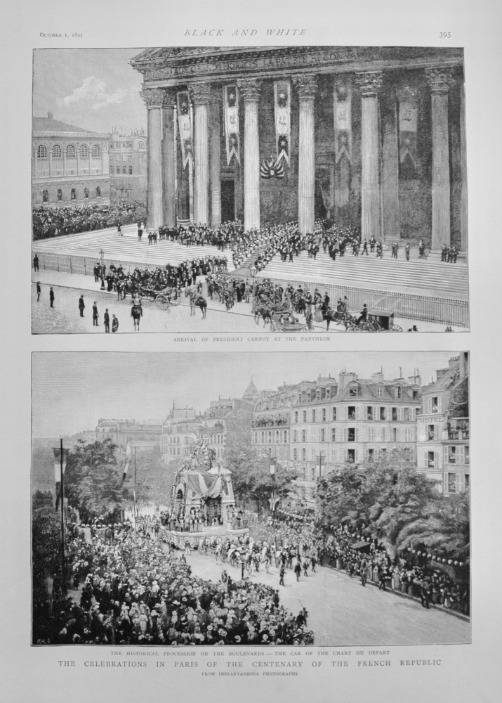 The Celebrations in Paris of the Centenary of the French Republic - 1892