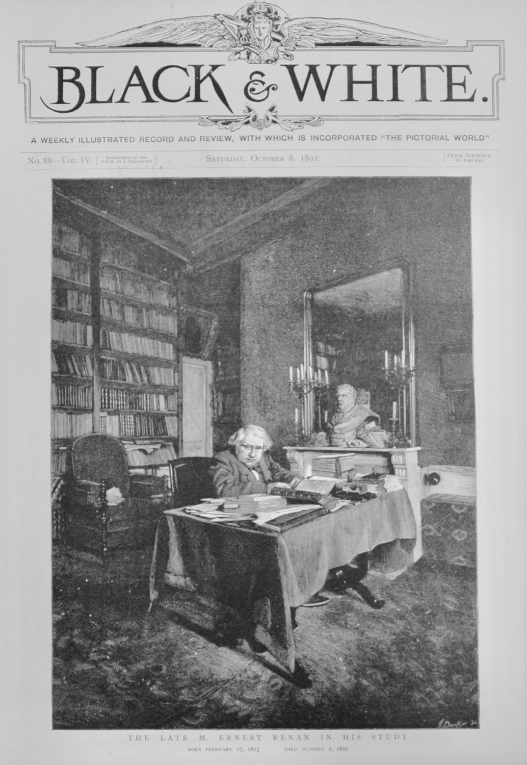 The late M Ernest Renan - 1892