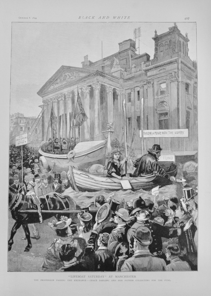 "Lifeboat Saturday" at Manchester - 1892