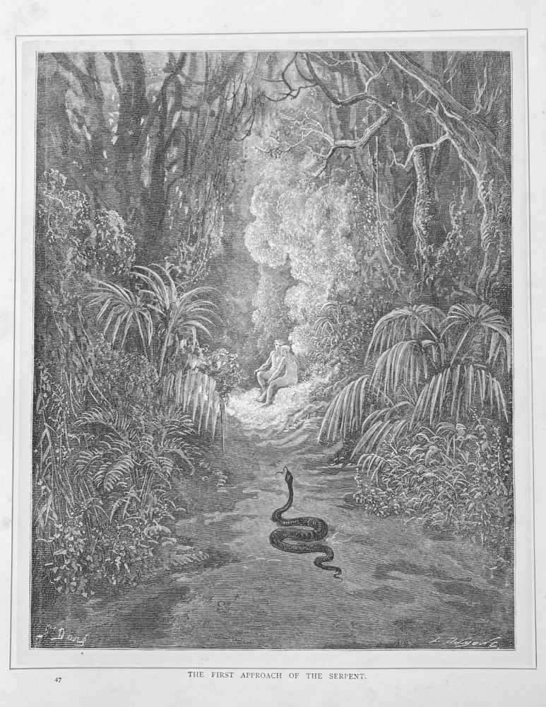 The First Approach of the Serpent.  1890c.