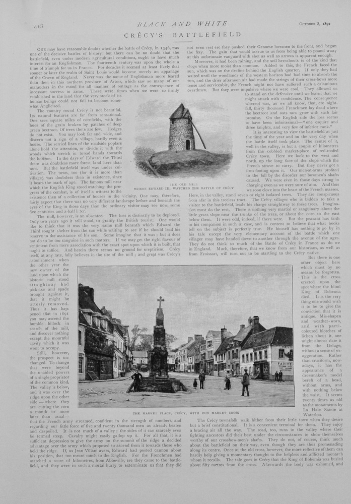 Crecy's Battlefield - 1892