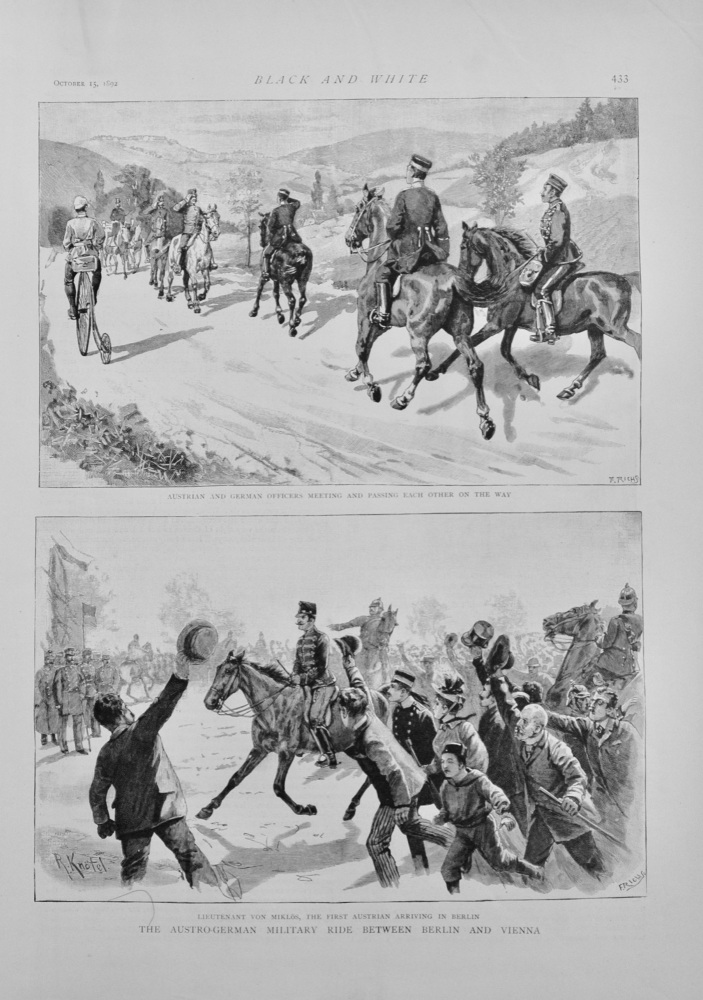 The Austro-German Military Ride between Berlin and Vienna - 1892