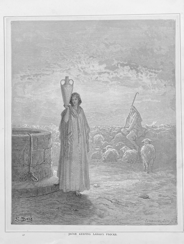 Jacob Keeping Laban's Flocks.  1890c.