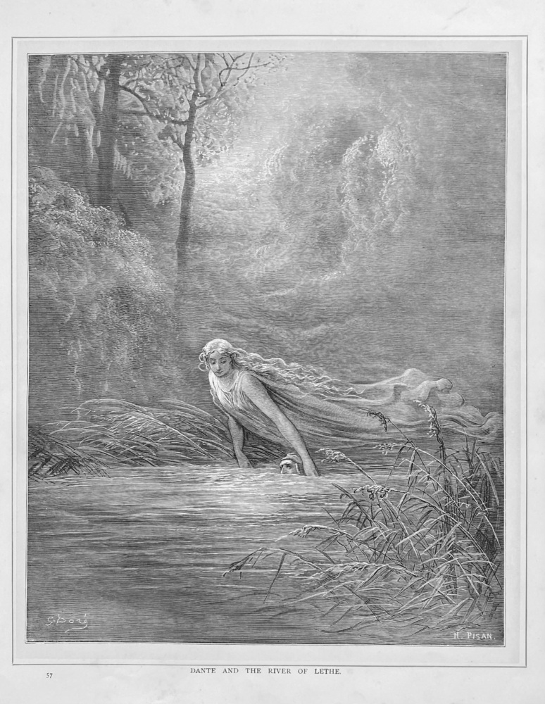 Dante and the River of Lethe.  1890c.