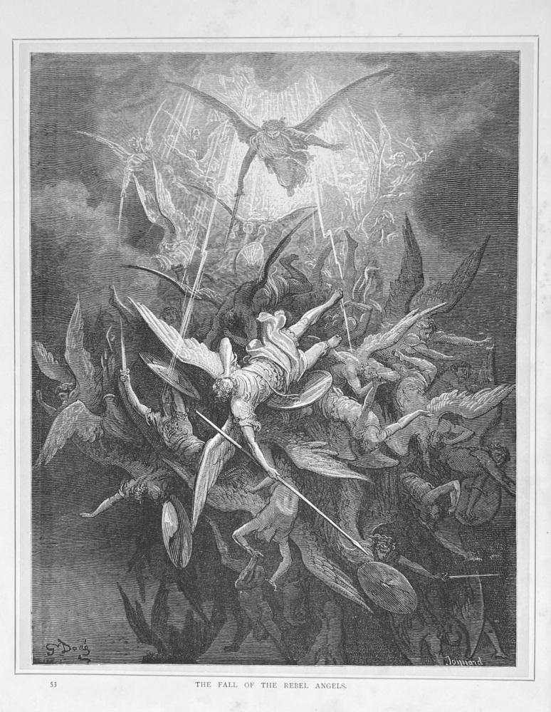The Fall of the Rebel Angels.  1890c.