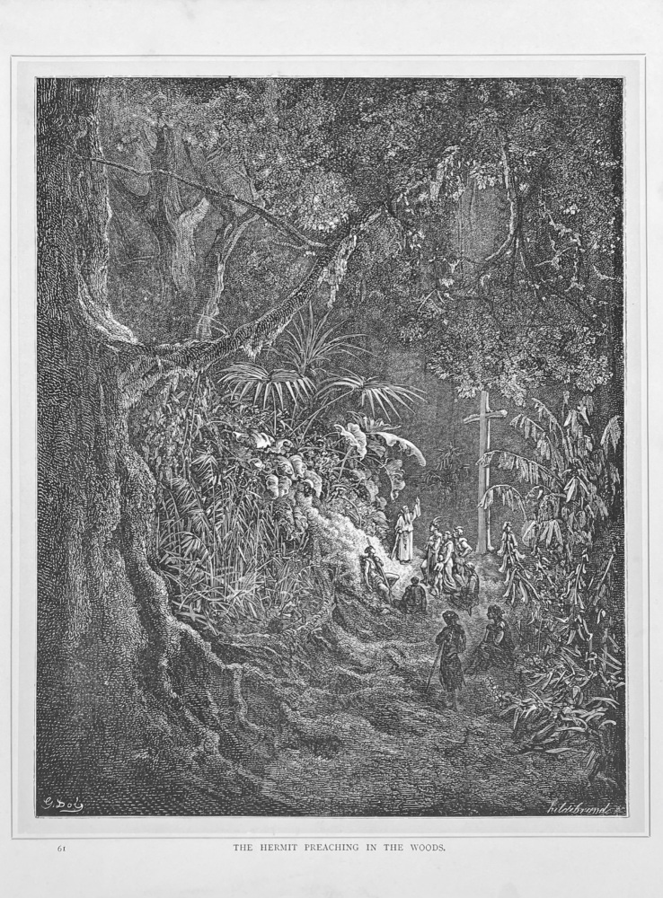 The Hermit Preaching in the Woods.  1890c.