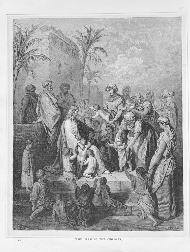 Jesus Blessing the Children.  1890c.