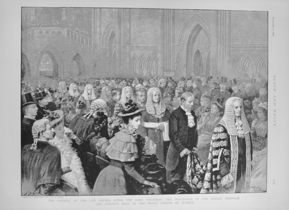 The Opening of the Law Courts after the Long Vacation - 1892