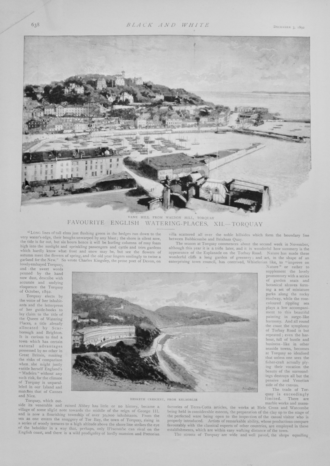 English Watering Places - Torquay - 1892