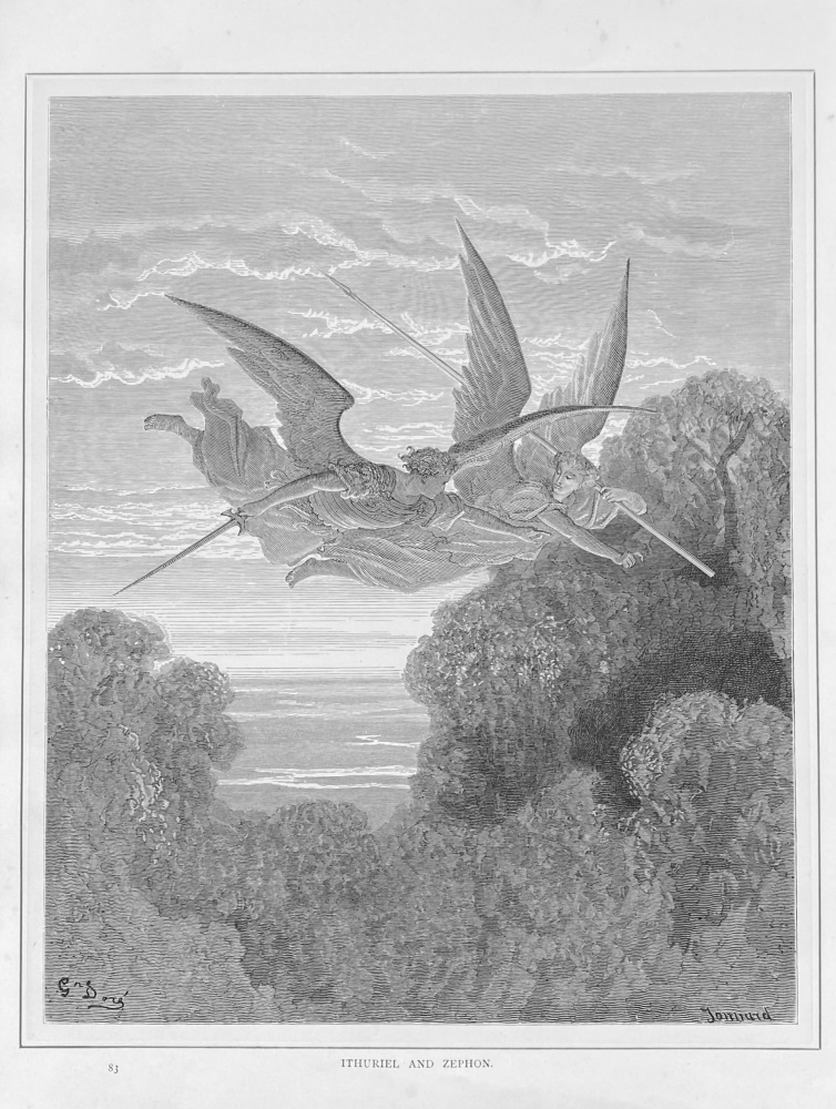 Ithuriel and Zephon.  1890c.