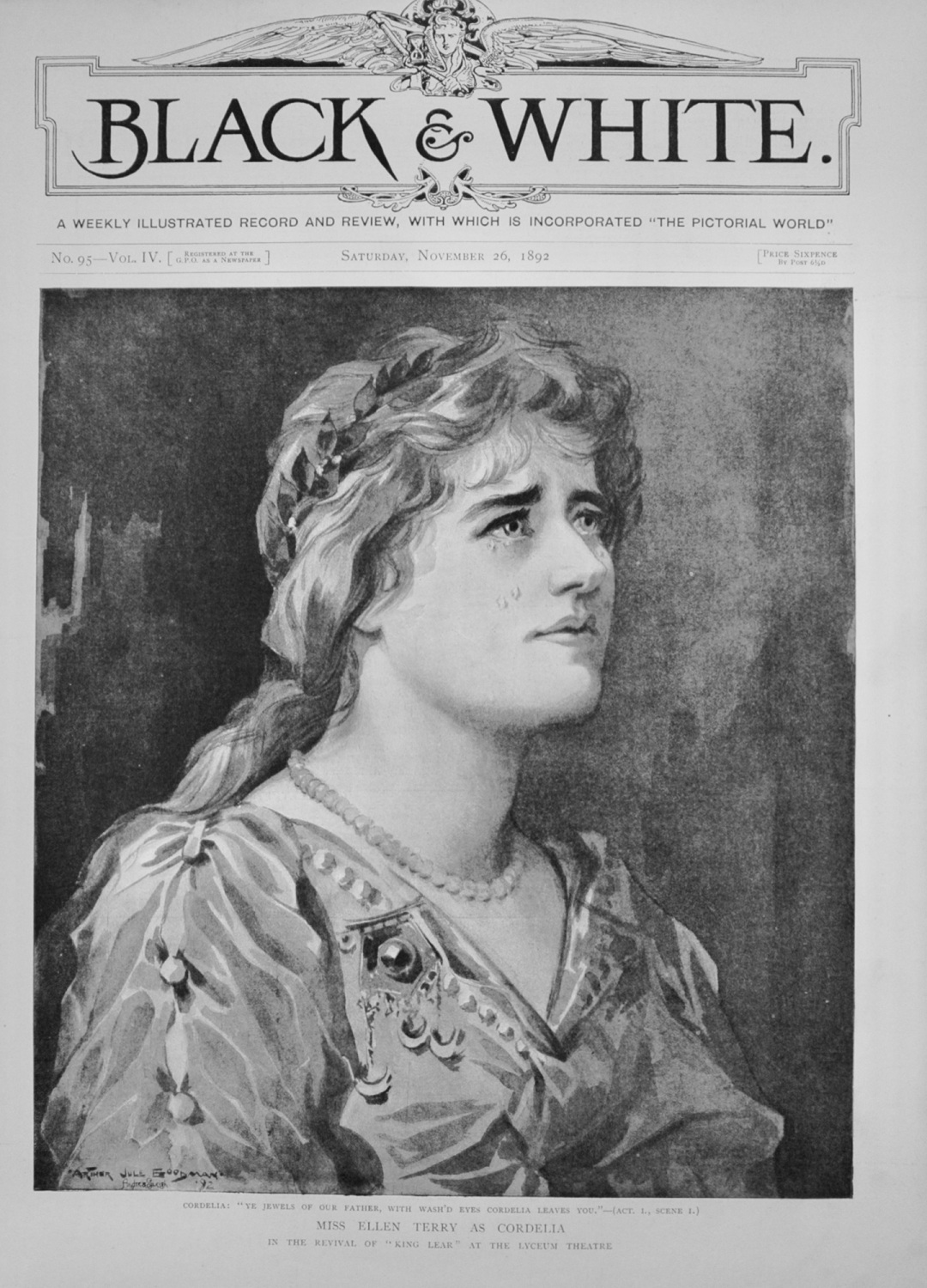Miss Ellen Terry as Cordelia - 1892