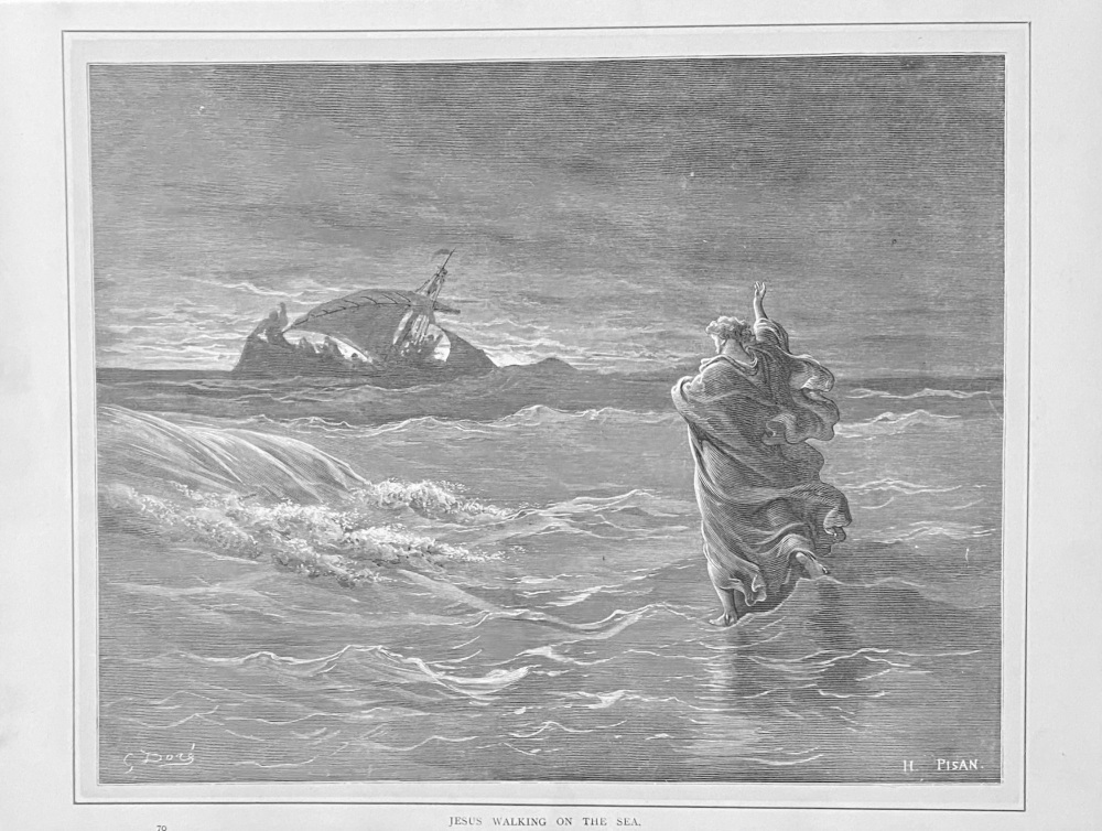 Jesus Walking on the Sea.  1890c.