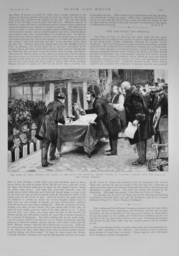 The New Royal Eye Hospital - 1892