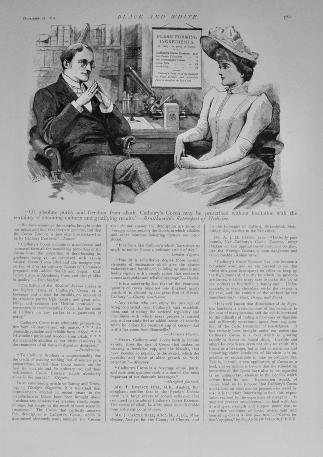 Cadbury's Cocoa Essence - 1892