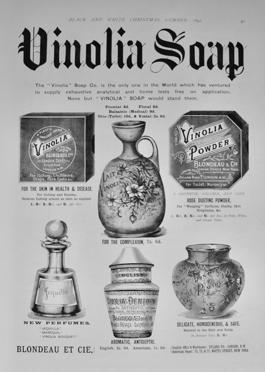 Vinolia Soap - 1892