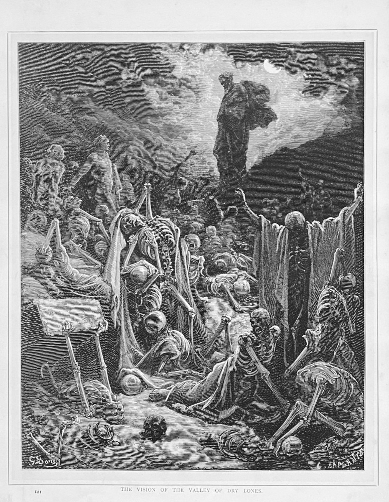 The Vision of the Valley of Dry Bones.  1890c.