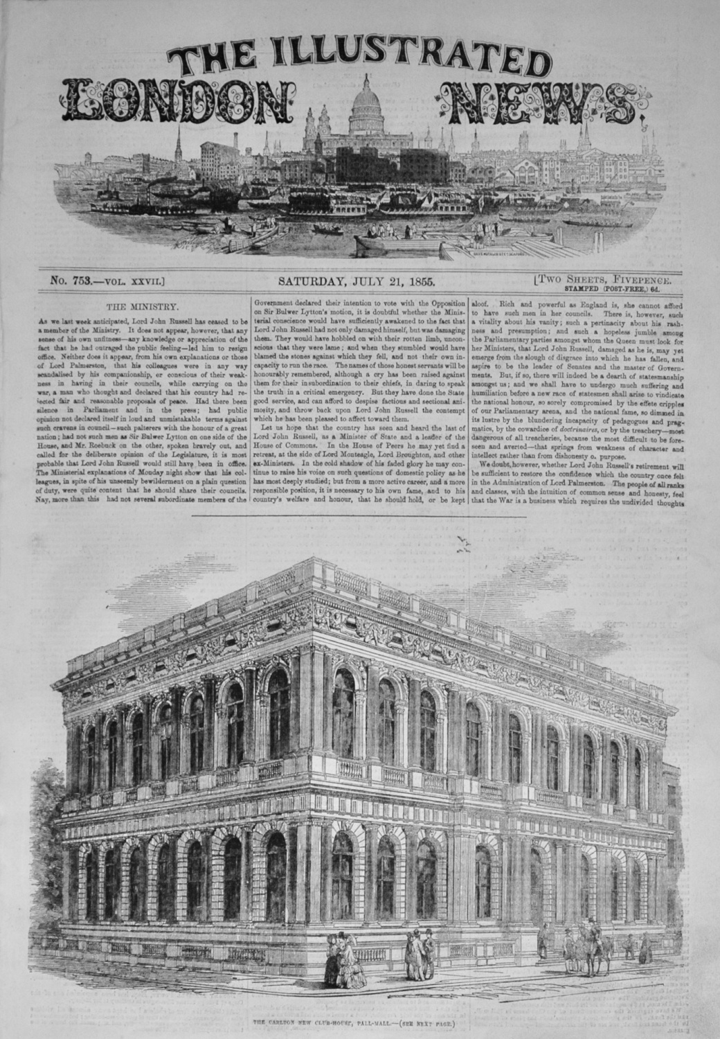 The Illustrated London News - July 21, 1855