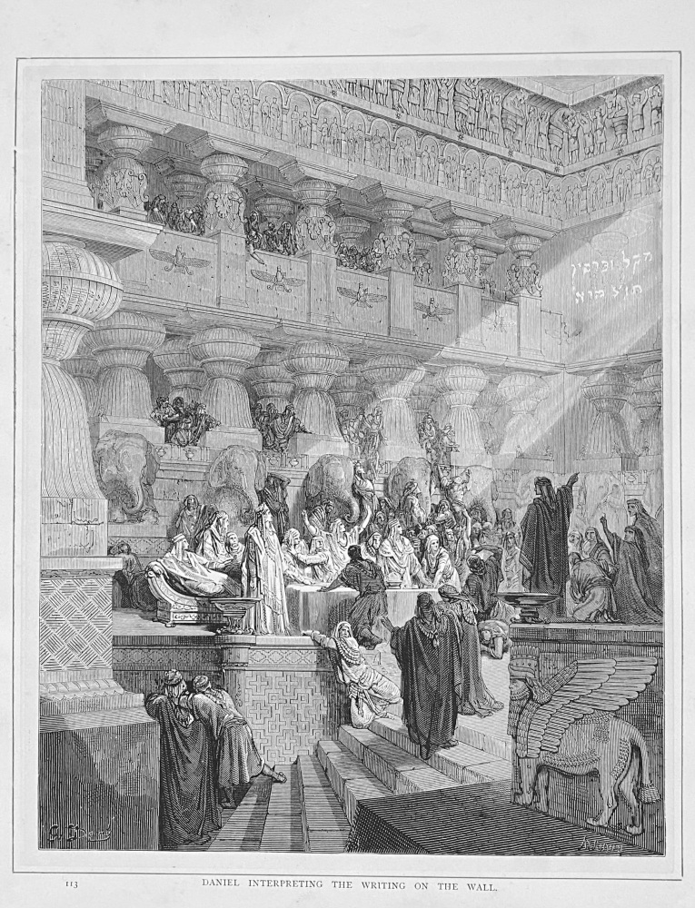 Daniel Interpreting the Writing on the Wall.  1890c.