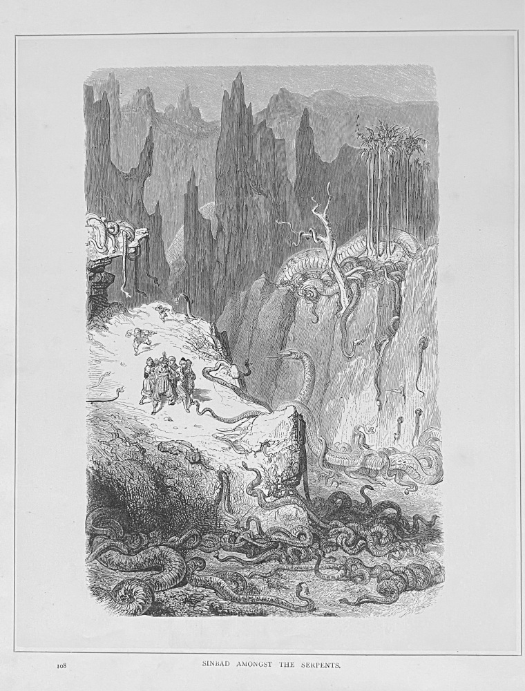 Sinbad amongst the Serpents.  1890c.