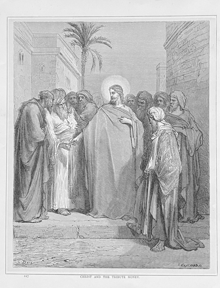 Christ and the Tribute Money.  1890c.
