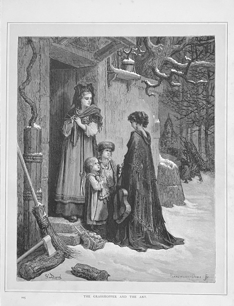 The Grasshopper and the Ant.  1890c.