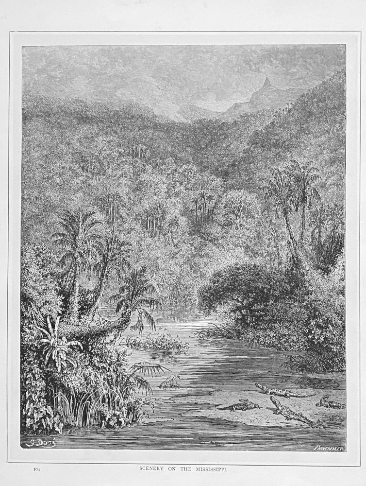 Scenery on the Mississippi.  1890.