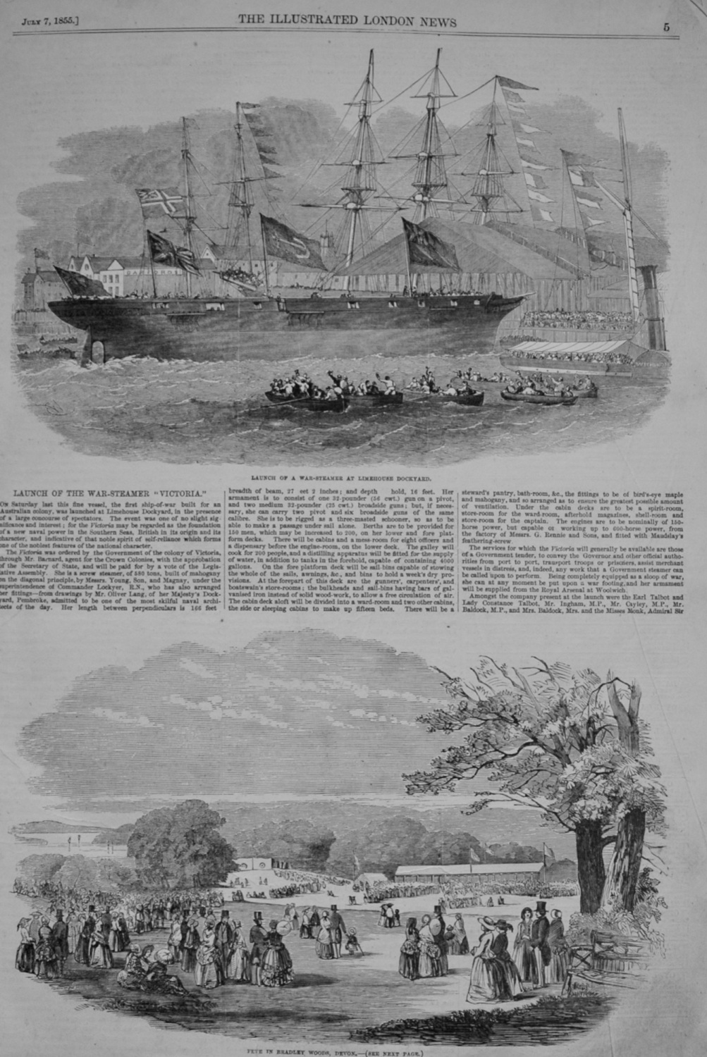 Launch of the War-Steamer 