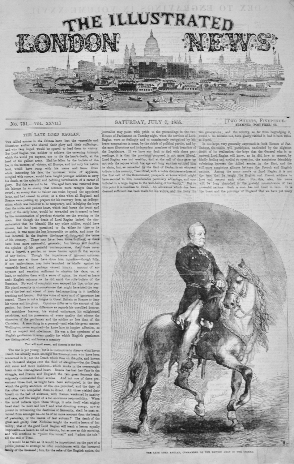 The Late Lord Raglan - 1855