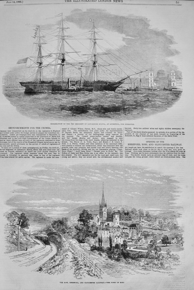 The Opening of the Hereford, Ross and Gloucester Railway - 1855