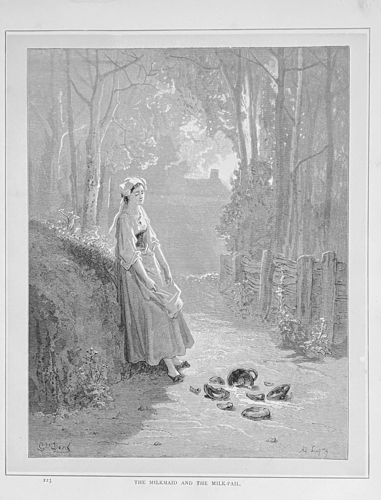 The Milkmaid and the Milk-Pail.  1890c.